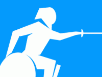 Wheelchair fencing logo for London 2012