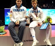 Baldini and Cassara topped the medal stand. Photo: http://www.federscherma.it/