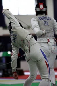 Women's Foil-Guyart (FRA) v Errigo (ITA)-Shanghai 2012