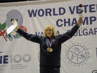 Elizabeth Kocab (USA) took the gold at the Veterans Fencing World Championships