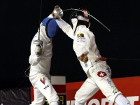 Back flicks, back flicks, back flicks. Max Heinzer with a back flick on Silvio Fernandez. Photo Credit: MaxHeinzer.ch