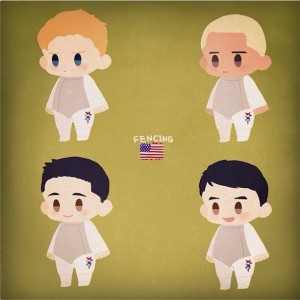 usa fencing mens foil fan art