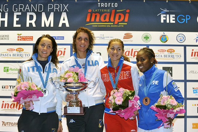 Medalists for 2014 Torino Womens Foil Grand Prix
