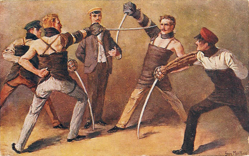 Fencing Lessons are an Important Building Block for the Fencer. Image Courtesy of Wikipedia.